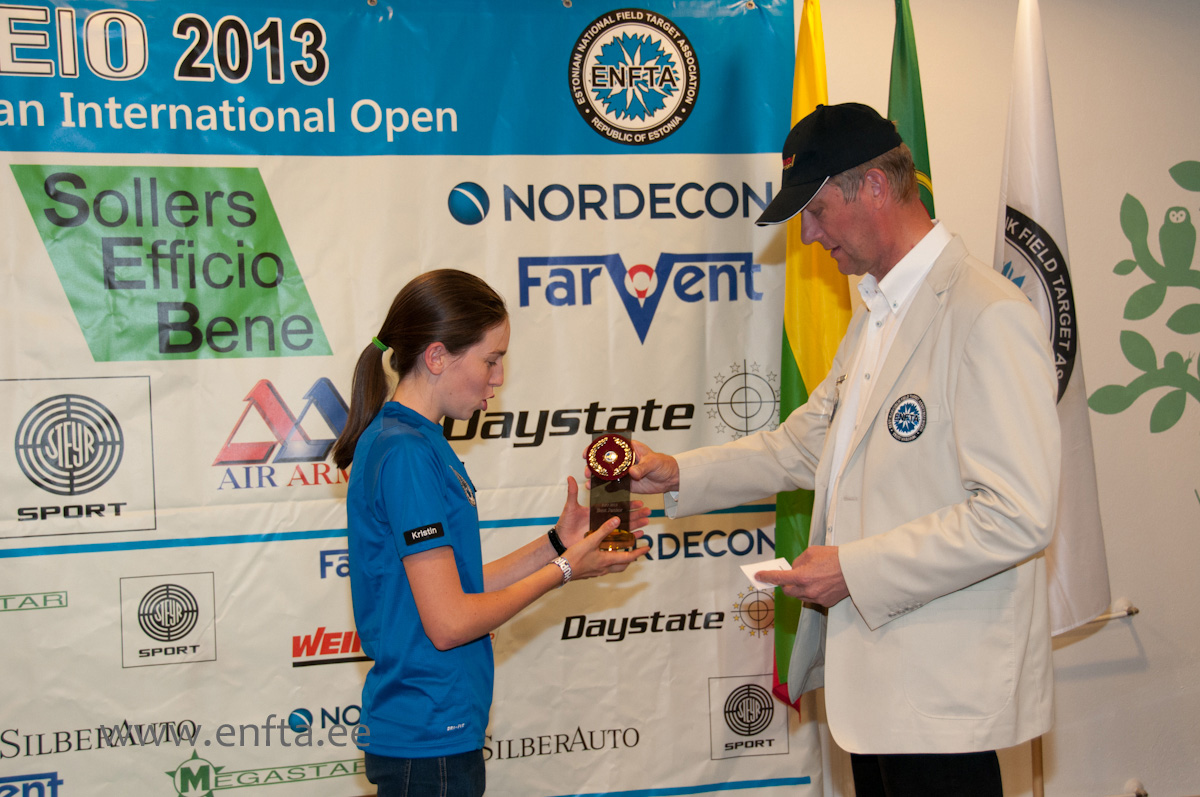 EIO 2013 Best Junior  - Kristin Antsmäe EE, 81 hits of 150